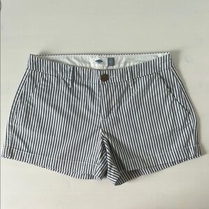Old Navy Women's Navy and White Striped Shorts